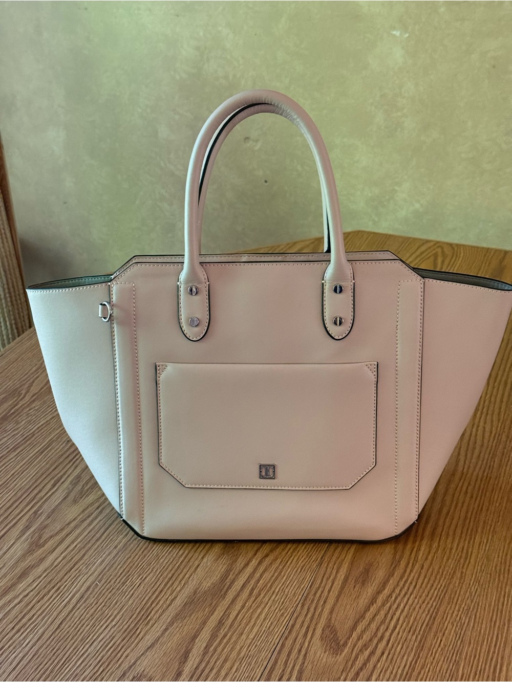 Ivanka Trump Blush Pink Structured Tote with Front Pocket
